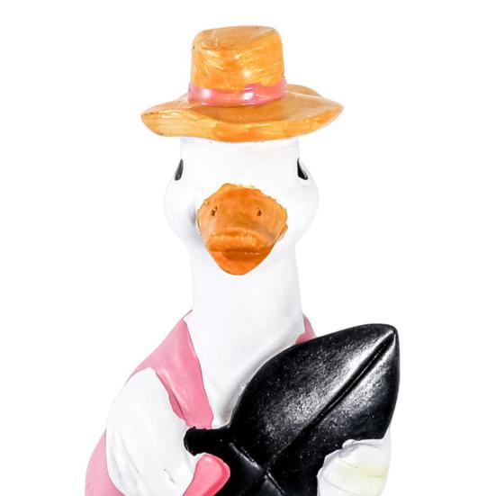 Gardening Duck Statue Outdoor Garden Yard Farm Duck Resin Figurine