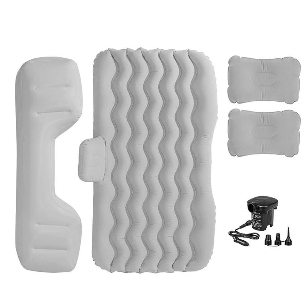 Portable Air Inflatable Car Travel Bed Mat Flocked Sedan Rear Seat Inflatable Travel Mattress Outdoor Camping Mat Car