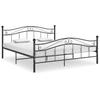 Vidaxl Bed Frame, Black, Metal, 140 X 200 Cm