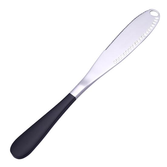 Coltello da Formaggio in Acciaio Inossidabile Lama Seghettata Spatola per Burro Panna Dessert Strumento