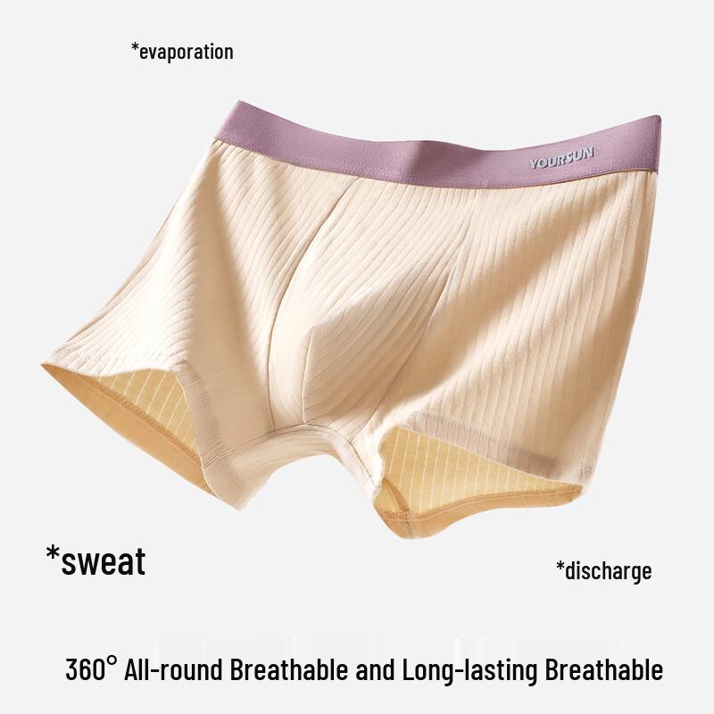 Men's Antibacterial Cotton Boxer Briefs 4-Pack