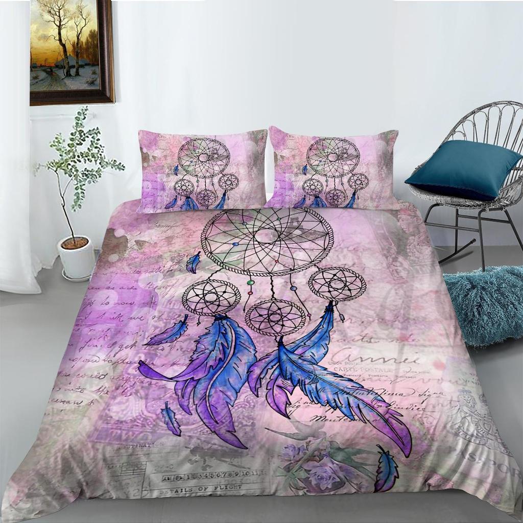 Bed 3D Dreamcatcher Print Duvet Cover Set Bedspreads Home Bed Clothes Quilt Covers Polyester Bedclothes Breathable