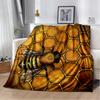 3D Honey Bee Insect Cartoon Soft Plush Blanket,Flannel Blanket Throw Blanket for Living Room Bedroom Bed Sofa Picnic Cover Kids