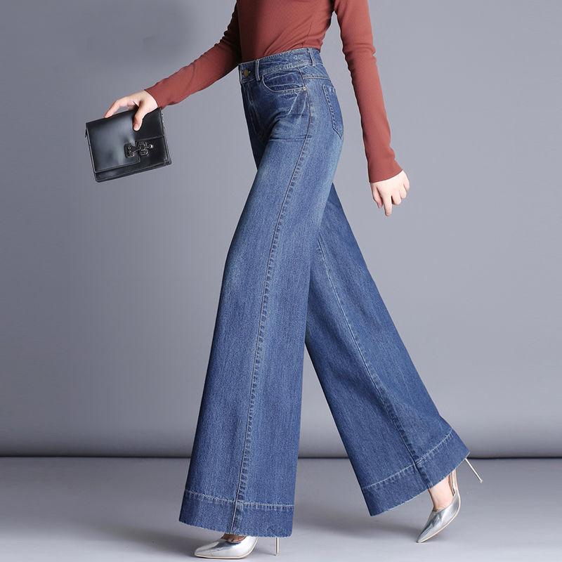 Rovné džíny Žena léto Vysoký pas Kapsy džínovina Kalhoty Ležérní Vintage 2022 jaro dámské Široká noha Kalhoty dámské džíny
