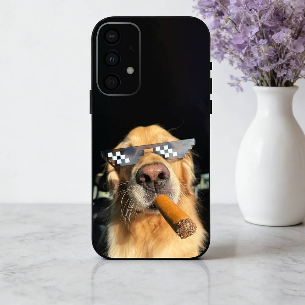 F-Funny A-Animal D-Dog-G  Phone Case For Samsung Galaxy A73,A72,A71,A70,A53,A52,A51,Soft Silicone Black Cover