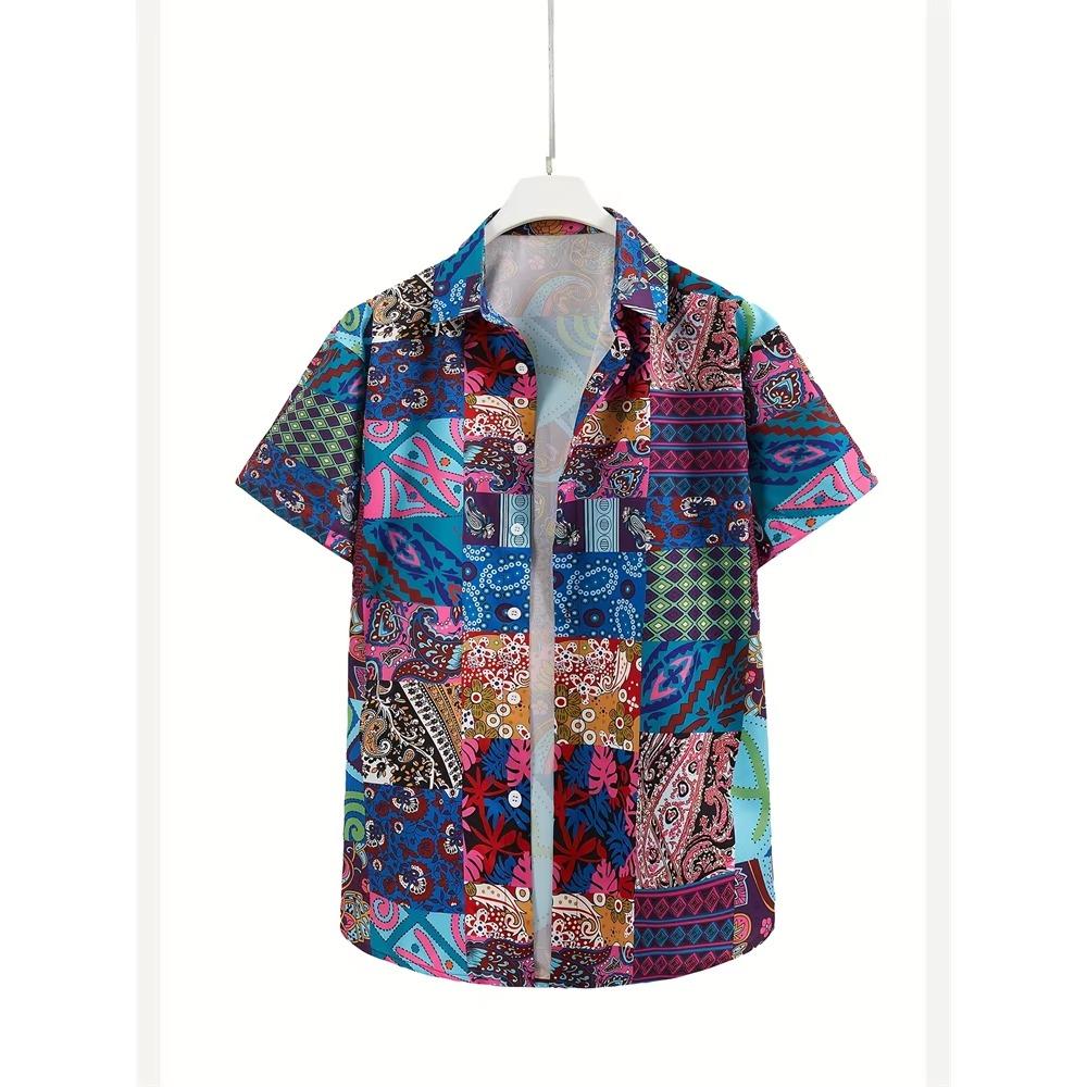 New Men's Large Size Shirts Daily Versatile Comfortable Breathable Short-sleeved Men's Button-down Shirts Fashion Men's Clothing