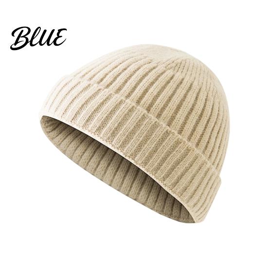 Casual Outdoor Autumn Hat Unisex Wool Knitted Hat Soft Color High Elastic Winter Solid Fisherman Hip Hop Style Windproof Fashionable Cap for