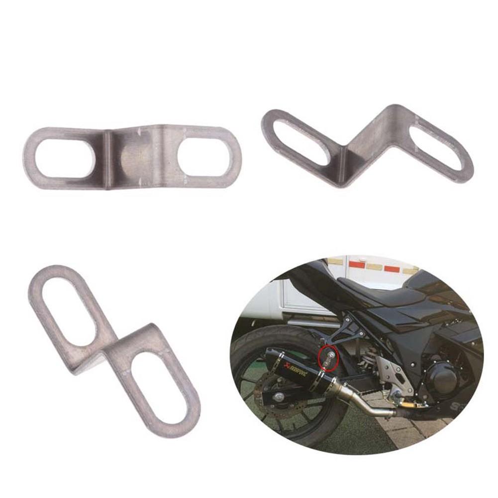 Universal Motorcycle Exhaust Muffler Pipe Z Type Mounting Clamp Bracket Long Short Strip Piece Fixed Motorcycle Parts