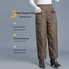 Chic High-Waisted Goose Down Winter Pants for Middle-Aged Women