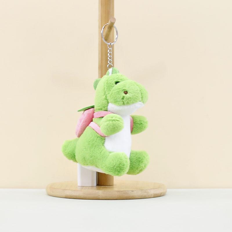 Uroczy Owocowy Dinozaur Pluszowy Wisiorek do Plecaka Miękki Brelok Zabawka Kolekcjonerska Lalka