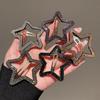 Metal Rhinestone Star BB Clip\ Geometric Hollow Hair Clip Bling Star Side Clip  Girls
