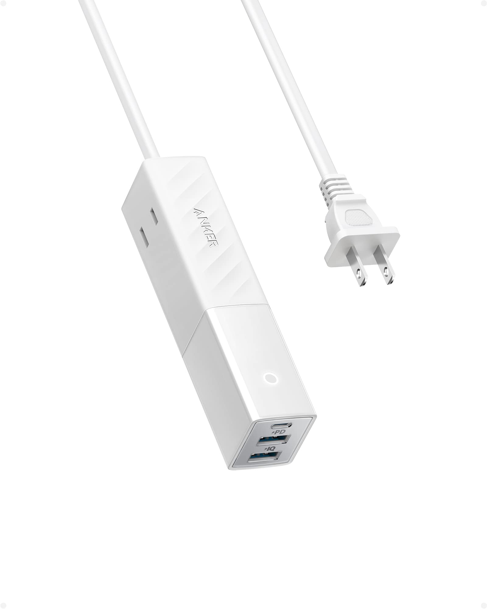

Anker 511 USB Power Strip Power AC 2 1 2 Extension with PSE Technical Power Delivery Сумісний із MacBook PD Windows PC iPad iPhone Galaxy білий