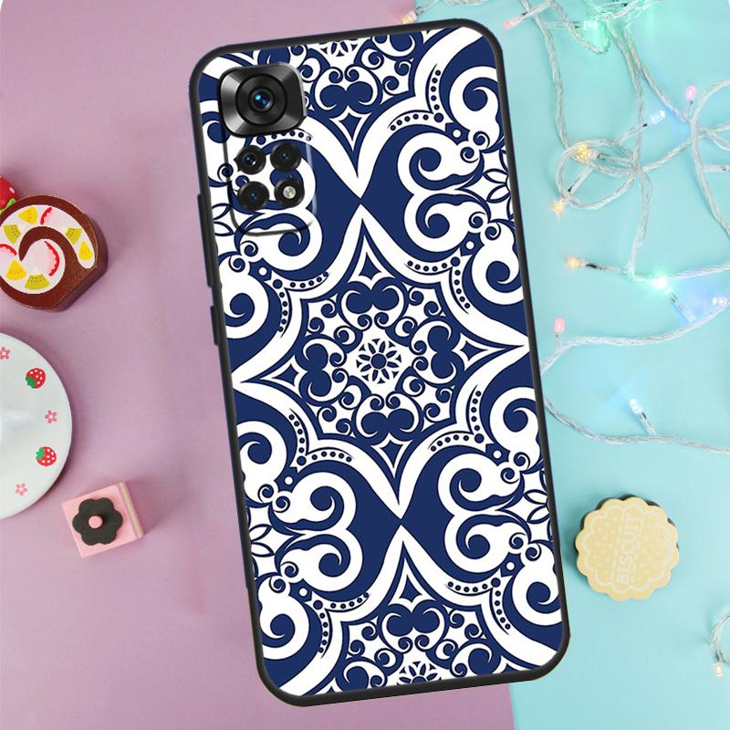 Moroccan Pattern Case For Xiaomi Redmi Note 13 Pro 14 9 10 11 12 9S 10S 11S 12S Redmi 14C 10C 12C 13C Cover