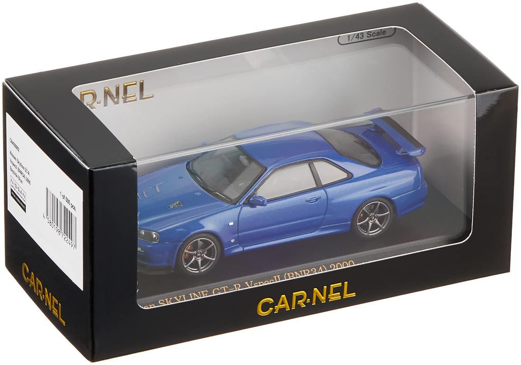 CARNEL Nissan Skyline VspecII 2000 Bayside Blue Finished Product CN430002 1/43 GT-R (BNR34)