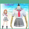 Love Live Sunshine Aqours Takami Chika Uniform Sailor Suit Cosplay Costume Skirt For Anime Fans