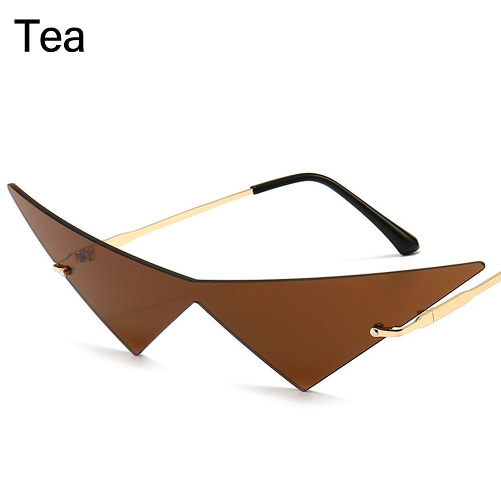 UV400 Fashion One Piece Hip Hop Oversized Women Triangle Sunglasses Eyewear Sunglasses Sun Glasses