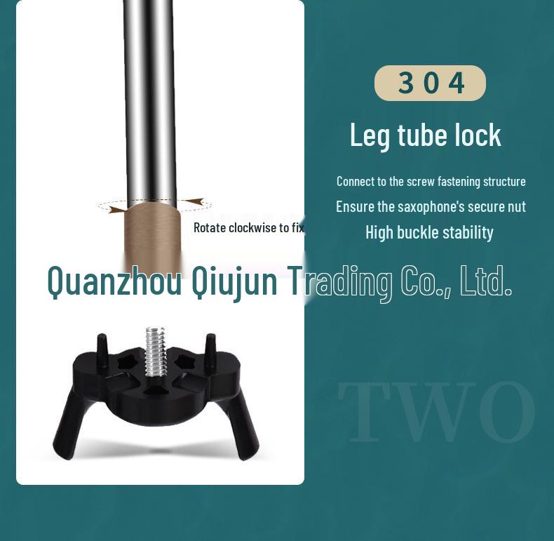 Universal Portable Folding Saxophone Stand with Storage Tube for Alto and Tenor Accessories