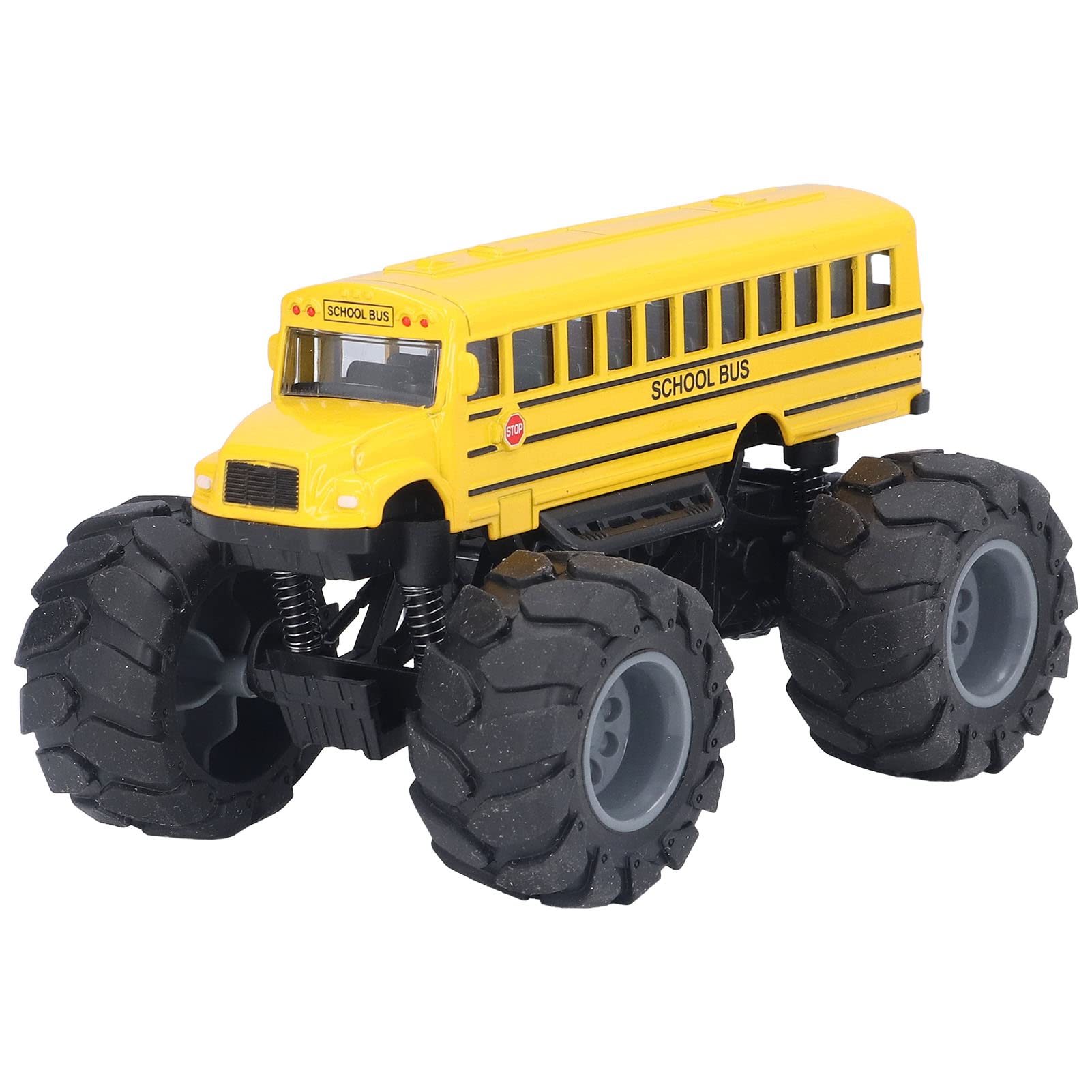 

School Bus Model Toy, 1:43 Scale Alloy Body School Bus Pull Back Tall Toy