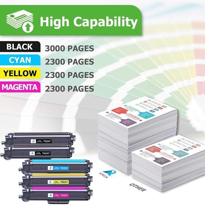 Aztech Cartouche Toner Compatible pour Brother TN243CMYK TN247 TN243 MFCL3750CDW DCPL3550CDW MFCL3770CDW HLL3270CDW HLL3210CW[7797]