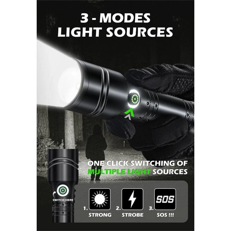 Lanterna Profesională Laser Aliaj Aluminiu Reîncărcabilă Proiector 1200mAh Baterie Fascicul Super Luminos Scufundări Vânătoare Patrulare