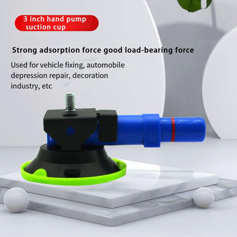 2 Pcs 3 Inch 75mm Heavy Duty Hand Pump Suction Cup Hand Pump Vacuum Suction Cup with M6 Threaded Stud
