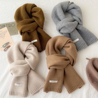 Modischer Kinder-Einfarbiger Strickwollschal - Warmer, Winddichter Winter-Nackenschutz