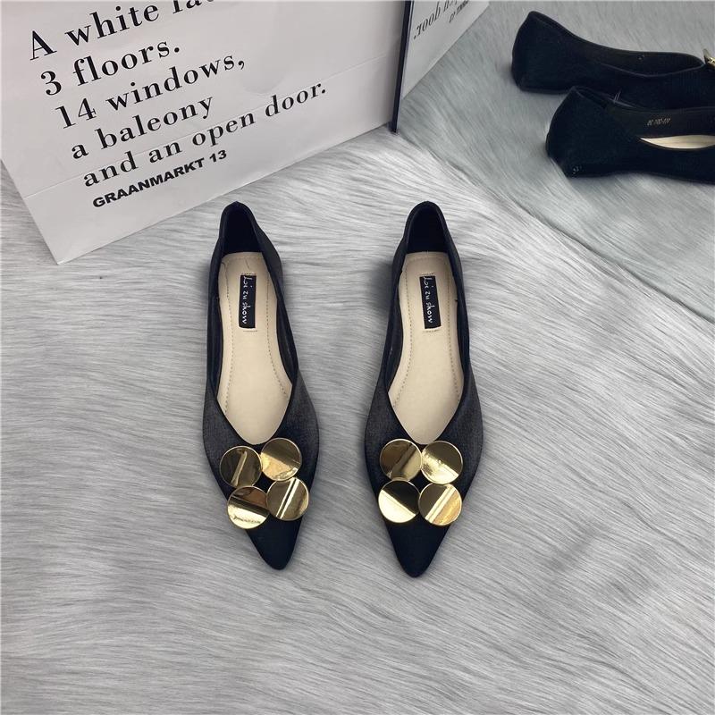 Sapatos Rasos Femininos Moda Primavera Outono 2024 Novos Bico Fino Casuais Sapatilhas Sola Macia Sapatos Femininos Tamanho Grande 34-44  Zapatos Mujer