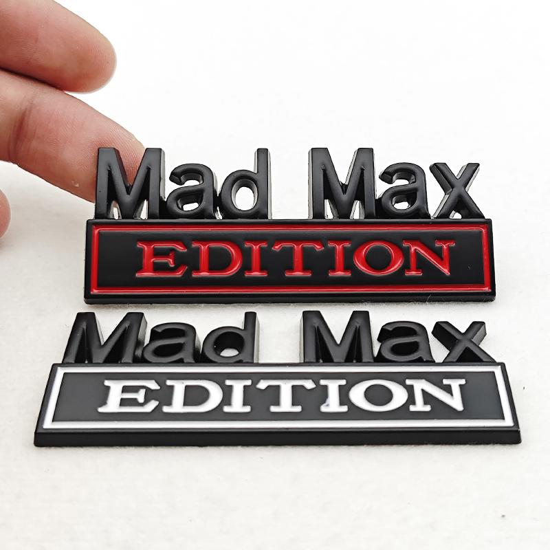 Mad Max Edition Metal Emblem Sticker Badge Fender Funny Decal Car Truck Replacement Door Decoration For Universal Car Motorcycle