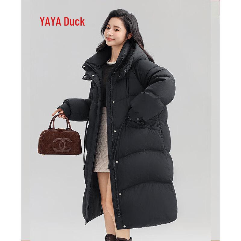 YAYA Women's Long Loose-Fit Down Jacket