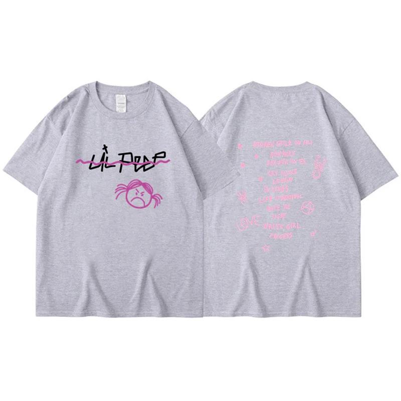 Rapper Lil Peep T Shirt Men Women Fashion T-shirt Tshirt Kids Hip Hop Tops Tee Music Tshirt Boy Tees Mens Clothing Summer