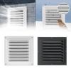Stainless Steel Metal Vent Cover Built-in Insect Screen Square Louver Air Vents Grille White Black HVAC Vents