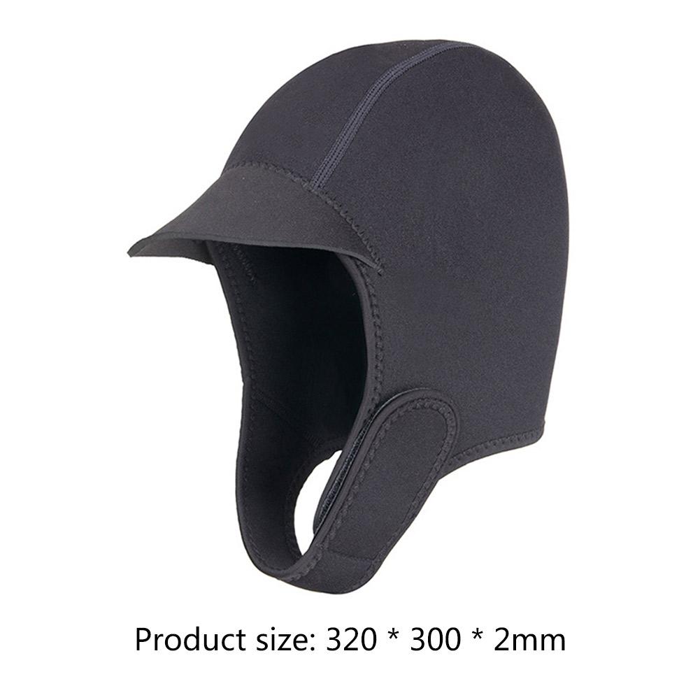 

Neoprene Diving Hood Wear-resistant Quick Dry Swim Pool Cap Sun Protection Ear Protector Snorkel Equipment for Water Aerobic чёрный