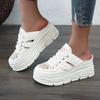New Breathable Women's Shoes Summer Hollow Thick Sole Platform Casual Skateboard Sneakers