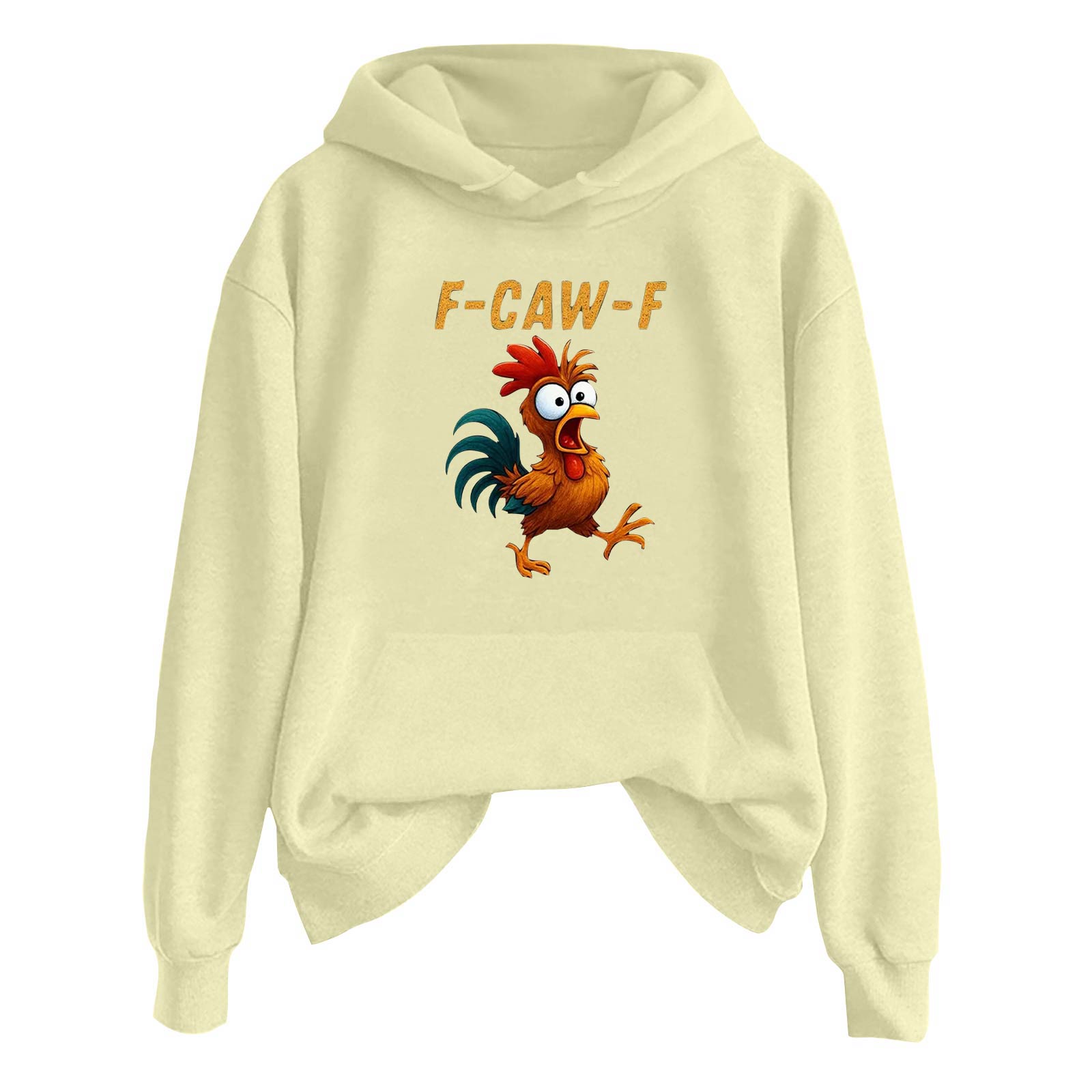 

Женская модная повседневная толстовка с длинным рукавом, капюшоном и принтом XL жёлтый