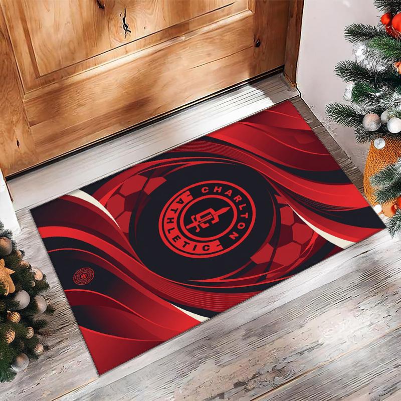 Tappeto Morbido Antiscivolo per Interni con Motivo Calcio Charlton Athletic FC Tappetino Decorativo Sportivo per Camera da Letto
