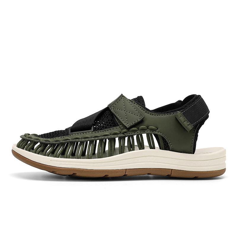 

Fashion Sneakers Men s Sport Closed Toe Sandals Summer Outdoors Hiking Mesh Shoes Breathable Fashion Casual Soft Bottom Male Footwear 47 зелёный