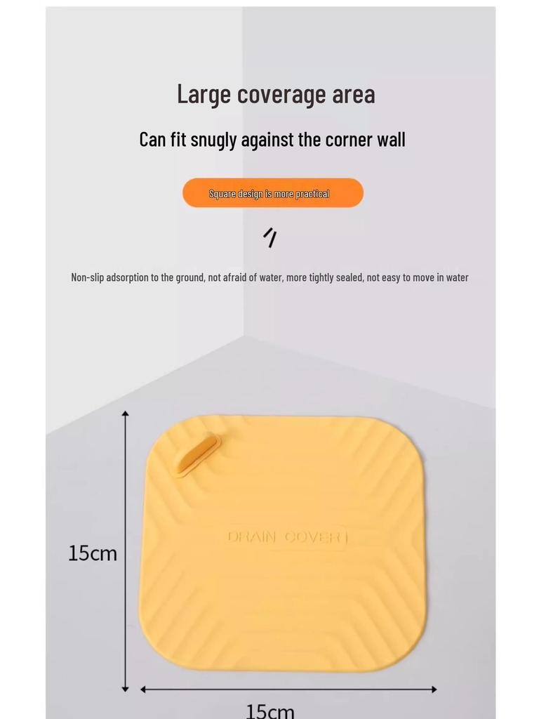Bathroom Floor Drain Silicone Deodorizer: Odor-Proof, Insect-Proof, and Anti-Backflow Pad