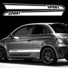 2PCS Car Door Side Skirt Stickers Self-adhesive Sport Racing Stripe Vinyl Decals Auto Body Tuning Decoration Decals For Fiat 500