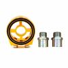 Universal Oil Filter Cooler Sandwich Plate Adapter 1/8 NPT Oil Press Temp Sensor Adapter With Connectors M20*1.5 3/4 NPT