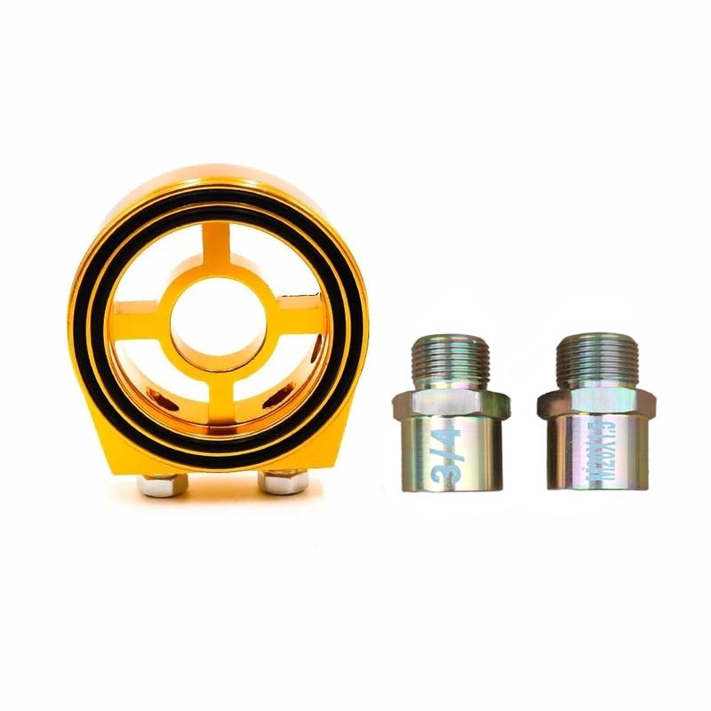 Universal Oil Filter Cooler Sandwich Plate Adapter 1/8 NPT Oil Press Temp Sensor Adapter With Connectors M20*1.5 3/4 NPT