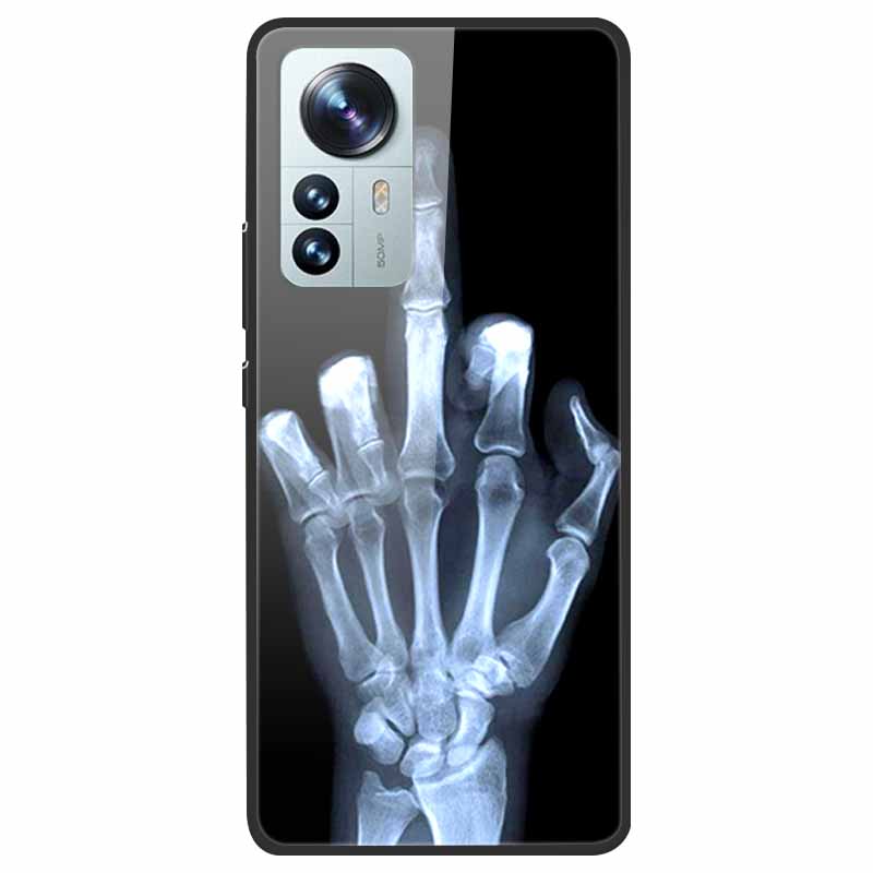 Tempered Glass Case For Xiaomi 12 Pro Cover Hard Shockproof Cases for Xiaomi Mi 12X 12 Lite Pro Funda 12Pro Coque Luxury Wolf
