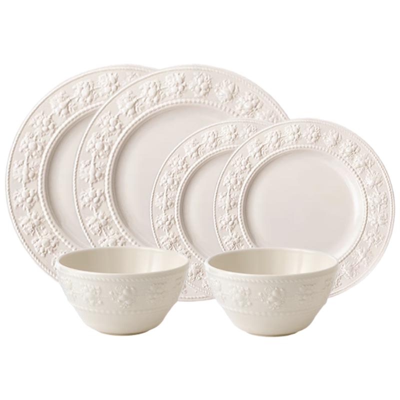 Wedgwood Joyful Holiday Цвет слоновой кости Белый Набор столовой посуды из 6 предметов