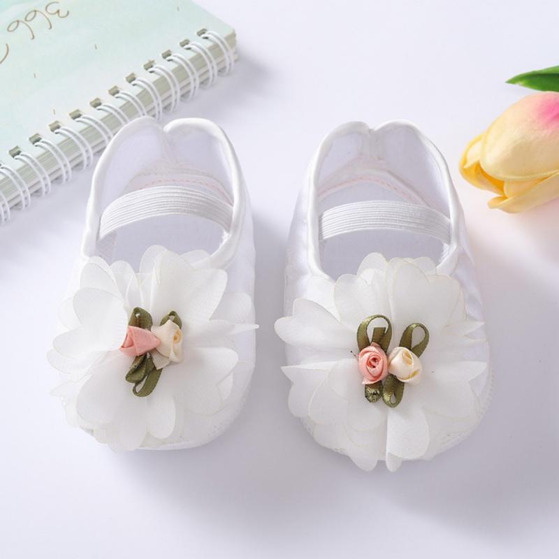 Dětské princeznovské boty s květinovou dekorací, vycházkové boty