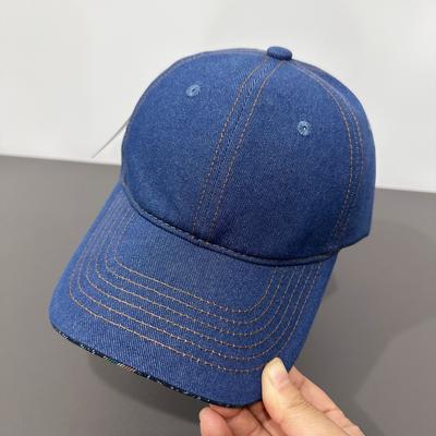 Classic Washed Denim Plain Baseball Cap, Korean Style Casual Sun Visor, Versatile with a Vintage/old-school Vibe