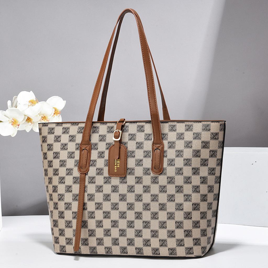 Women's bag plaid handbag fashion trend tote bag high-end shoulder messenger bag