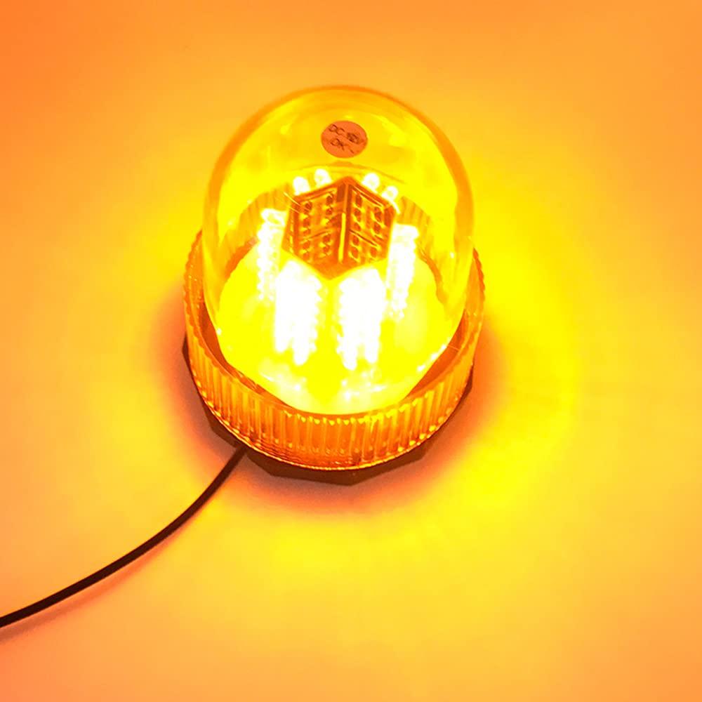 Bowarepro Rotating Warning Yellow 72 3m Extension Omnidirectional Cigarette Lighter 2 Action Lighting Enhanced IP65 for Construction Emergency