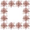 1 set julgransglitter julstjärna blommor ihåliga konstgjorda falska blommor semesterprydnad dekoration julprydnad