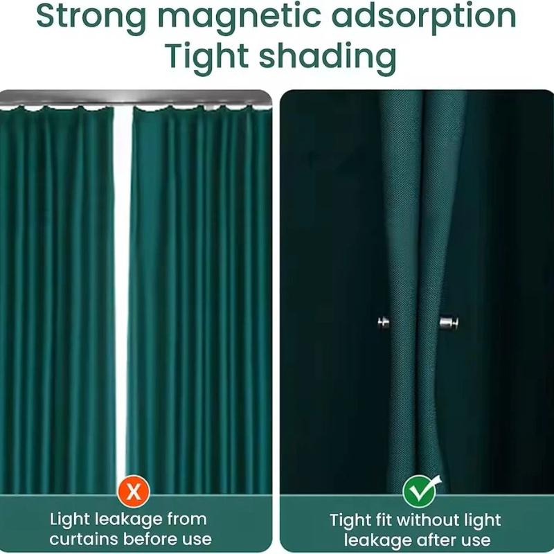 Detachable Curtain Magnetic Buttons, Fixed Clips To Prevent Light Adjustment