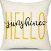 Small Daisy Flower Pillowcase New Striped Linen Home Fabric Sofa Pillowcase Light Luxury