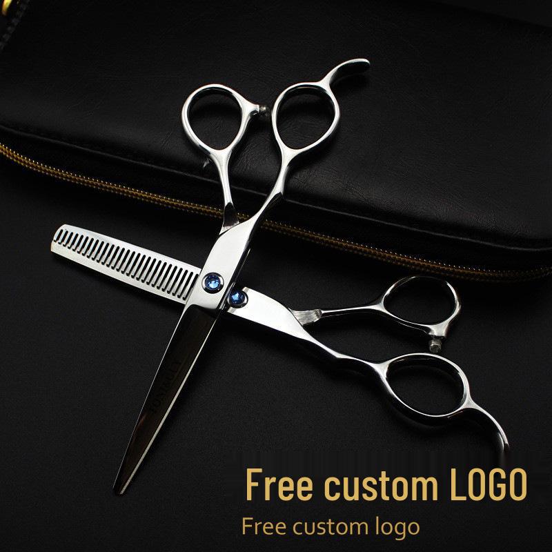 6.0 inch Left-Handed Hairdressing Scissors - Straight & Thinning Shears for Bangs (07-1)